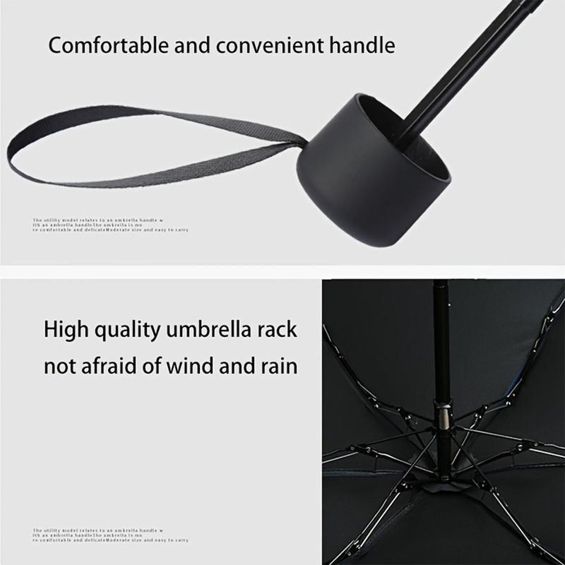 Portable Folding Umbrella, 1 Count Manual 6 Rib Mini Umbrella, Sun & Rain Dual-use Umbrella for Outdoor Camping Travel