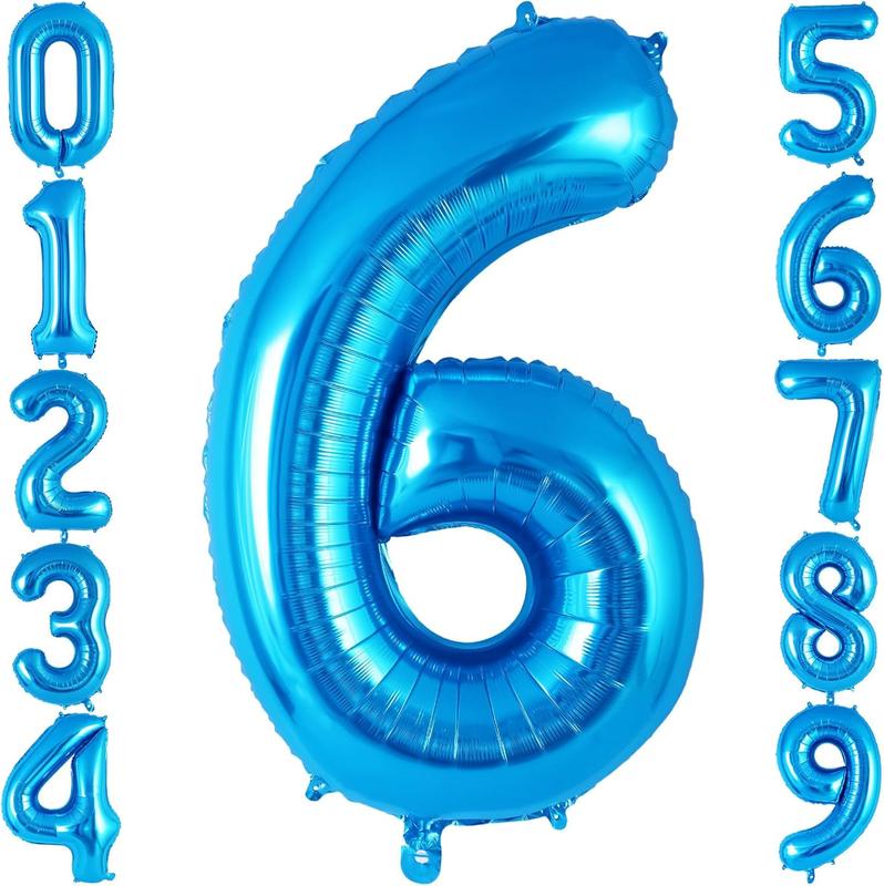 Blue Number 9 Balloon 40 Inch, Big Large Foil Helium Number Balloons, Jumbo Giant Mylar Number 9 Balloons for 9 Year Old Birthday Party Decorations Supplies Anniversary Celebration