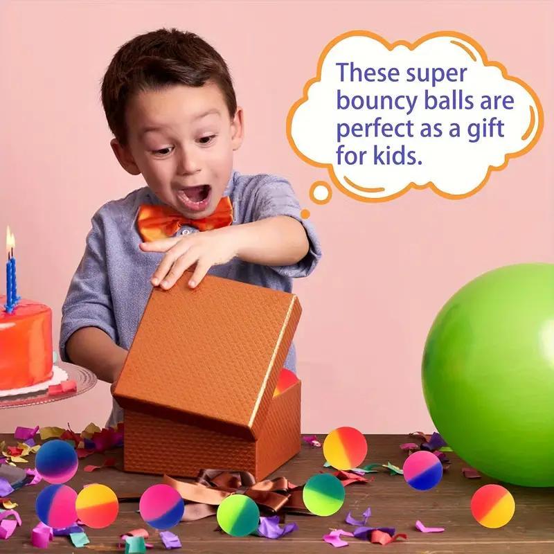 Colorful Bouncy Ball, 20pcs set Random Color Bouncy Ball, Party Favors for Birthday, Carnival, Holiday, Party Gift for Kids & Adults