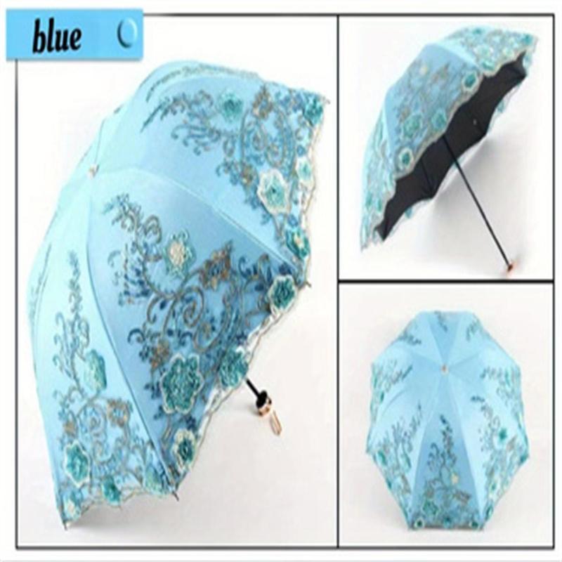 Vintage Lace Floral Decor Umbrella, 1 Count Exquisite Rose Pattern Umbrella, Sunny and Rain Dual-use Umbrella for Women & Girls, Gift for Friend