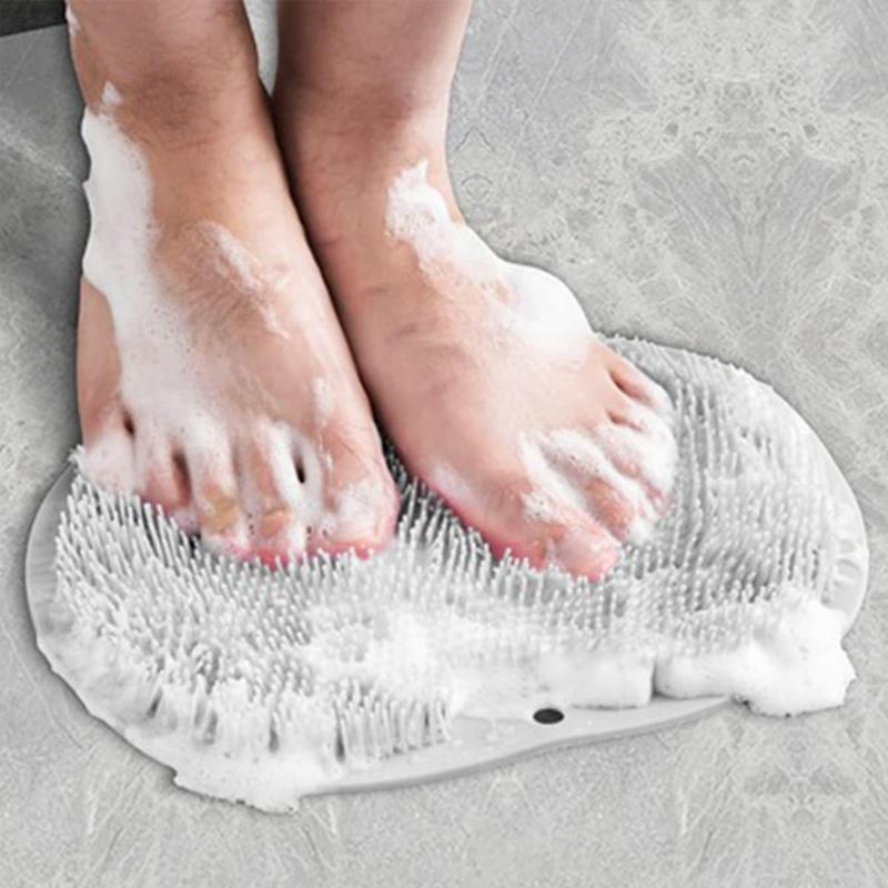 Wall Mounted Bath Massage Pad, 1 Count Shower Foot Massager Scrubber, Back Exfoliator Mat for Home Bathroom Washroom