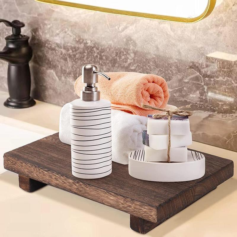 Wooden Soap Holder, Bathroom Vanity Decor Storage Rack, Multifunctional Desktop Display Stand for Bathroom Kitchen Sink, Storage Organizer, Summer Gift Ideas, Summer Essentials, Fall Decor