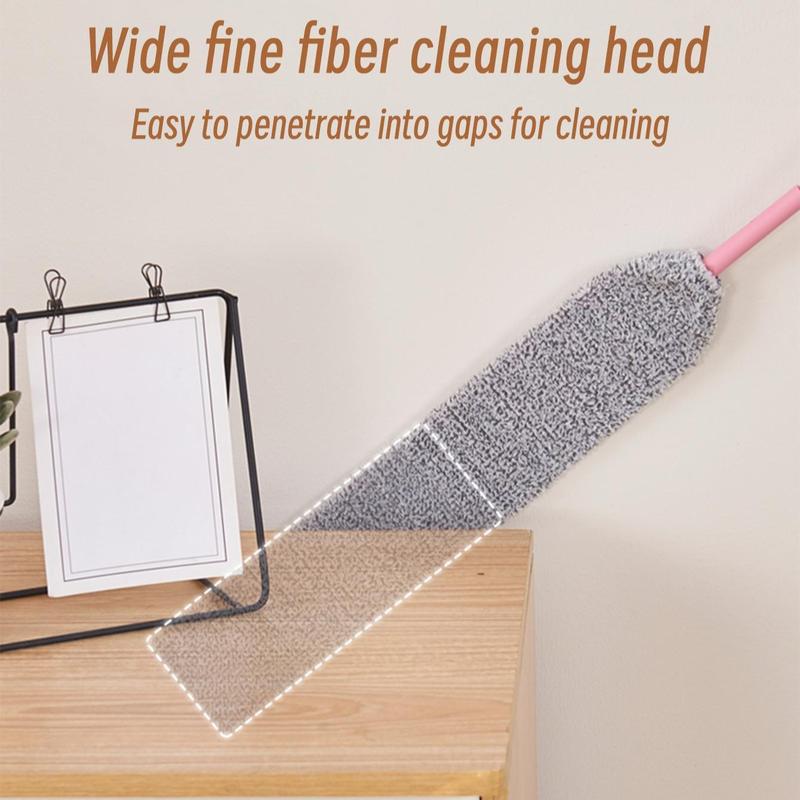 Long Handle Cleaning Broom, Crevice Dust Cleaning Brush, Household Dust Sweeping Mop Cleaning Tool for Bedside, Sofa, Couch, Carpet, Home Care Supplies, 2024 Home Bundles