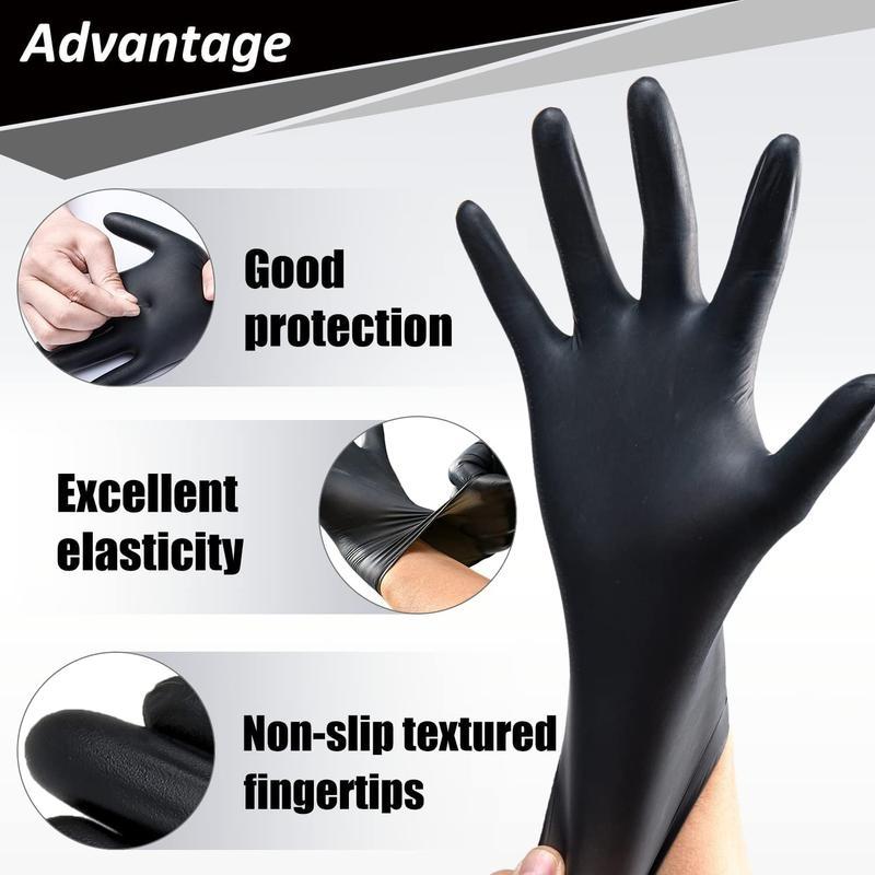 Synthetic Nitrile Black Gloves 4mil-100 Count, Disposable Gloves Latex Free Latex Free, Powder Free, Clean Food Grade Gloves Cleaning