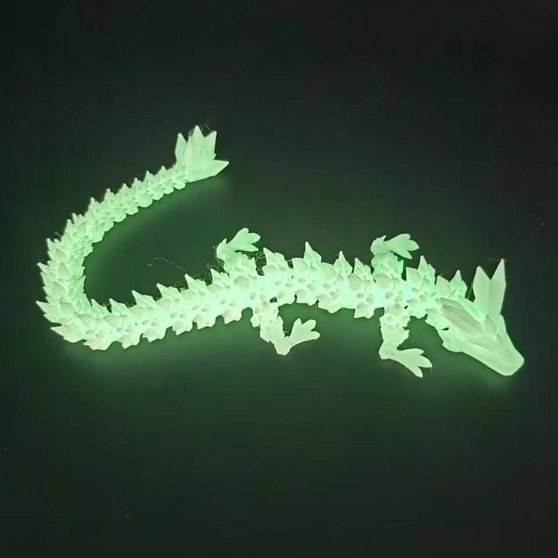 3D Printed Luminous Crystal Dragon, 1 Count Creative Desktop Decoration, Desktop Ornament for Home Office Dormitory School Car