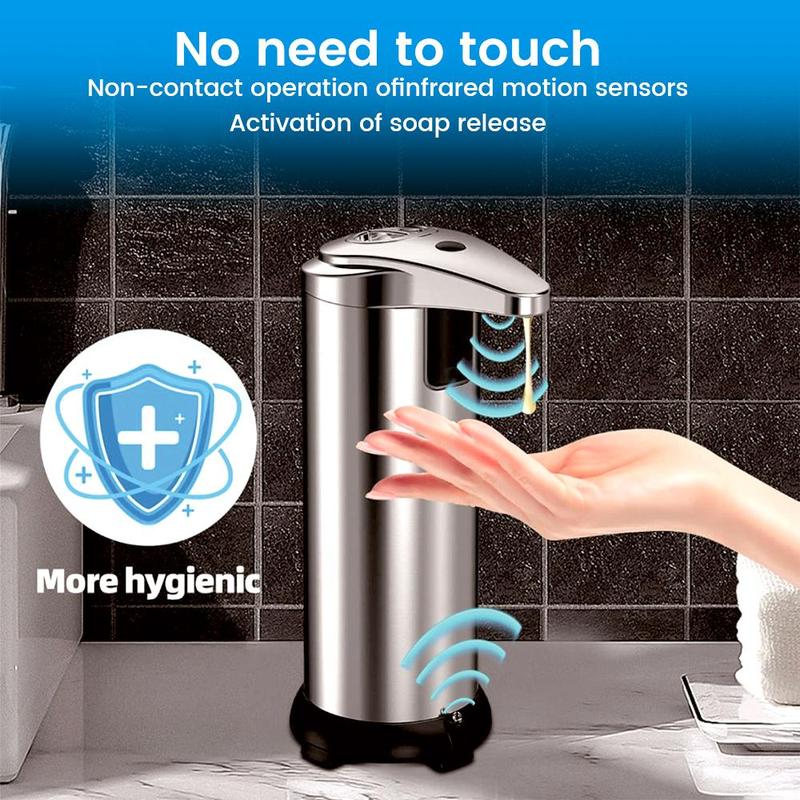 Automatic Liquid Infrared Sensor Soap PumpSoap Dispenser, Touchless Dish Soap Dispenser with Waterproof Base, 3 Adjustable Soap Volume Hand Soap Dispenser, Infrared Sensor Soap Pump for Kitchen Bathroom Office Hotel