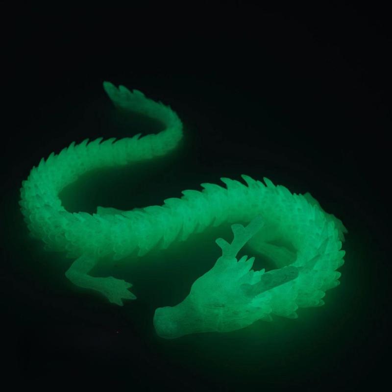 3D Printed Luminous Crystal Dragon, 1 Count Creative Desktop Decoration, Desktop Ornament for Home Office Dormitory School Car