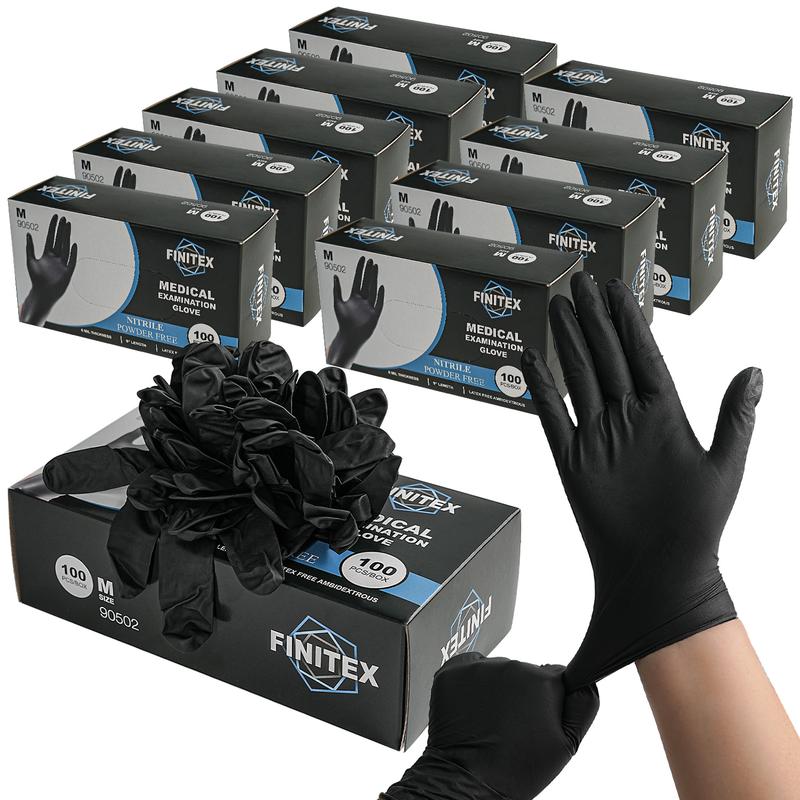 FINITEX 6.2 Mil 100% Nitrile Material, Strong Work Gloves - Multi-Purpose,Thick,Car Repair,Home Improvement Cleaning Disposable