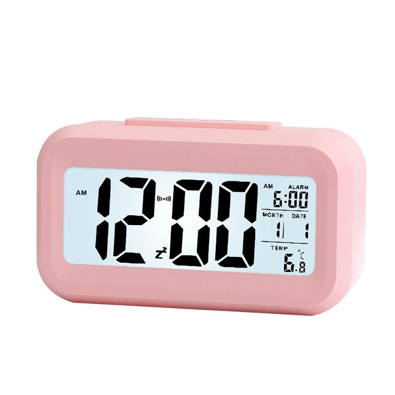 Rectangle Led Alarm Clock, 1 Count Desk Clock Large Display, Modern Electronic Clock For Bedroom Home Living Room Office