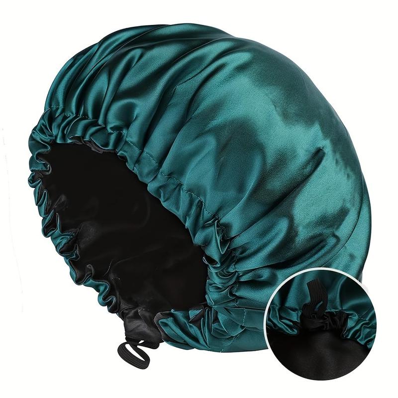 Satin Sleep Bonnet for Women Adjustable Silk Hair Wrap Sleeping Cap for Curly Hair - Nighttime Hair Care Shower Bonnets Perfect Gift Idea for Her