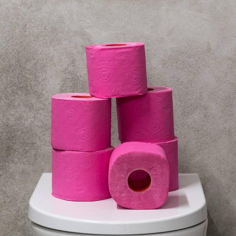 Renova 18 Pink Toilet Paper Jumbo Rolls- 3 Packs of 6 loo - 180 Sheets Each - 3 Ply - EMAS & Ecolabel Certified - Dermatologically & Gynecologically Tested - Elevate Your Restroom with Sustainable Luxury - Soft, Strong & Sustainable