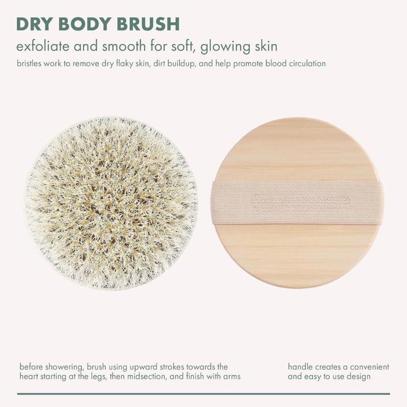 Dry Body Brush, for Post Shower & Bath Skincare Routine, Removes Dirt & Promotes Blood Circulation, Helps Reduce Appearance of Cellulite, Vegan & Cruelty-Free, 1 Count(Creative Life Pavilion) Accessories