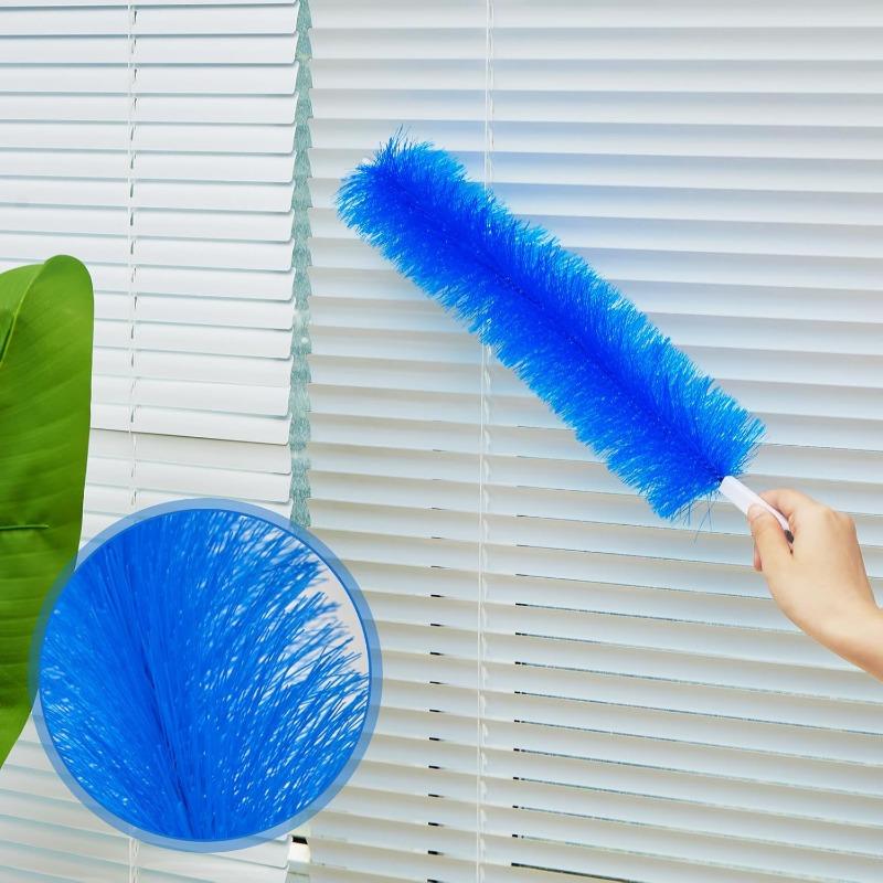 Sliner 2 Pcs Cobweb Duster Bendable Fan Duster Plastic Dust Cleaner Microfiber Head Ceiling Brush Reusable Dirt Remover for Fan Air Conditioning Home Car Vents Fan Shutters(Fan Internal Clean)