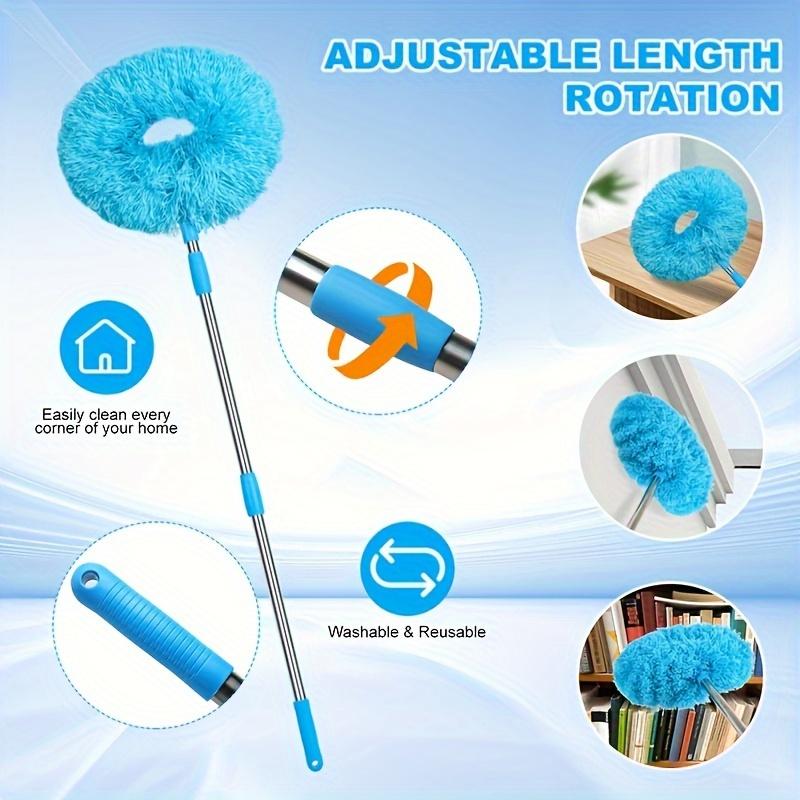 Ceiling Fan Cleaning Duster, Ceiling Fan Cleaner Duster with Extension Pole, Dust Removal BrushHousehold ltems Removable  WashableMicrofiber Ceiling Fan Duster, Household Cleaning Tool for Dust,Pet Hair, Home Care Supplies, Cleaning Products