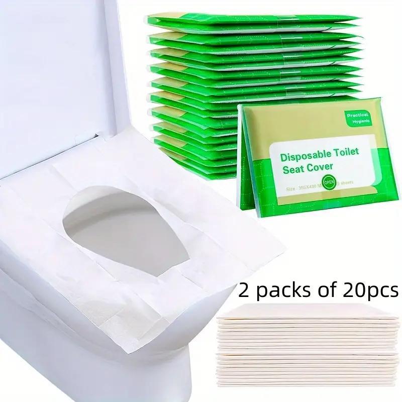 Disposable Toilet Seat Cover, 20pcs set Portable Disposable Toilet Seat Cover, for Home & Hotel, Summer Gift, Toilet Supplies, Fall Decor