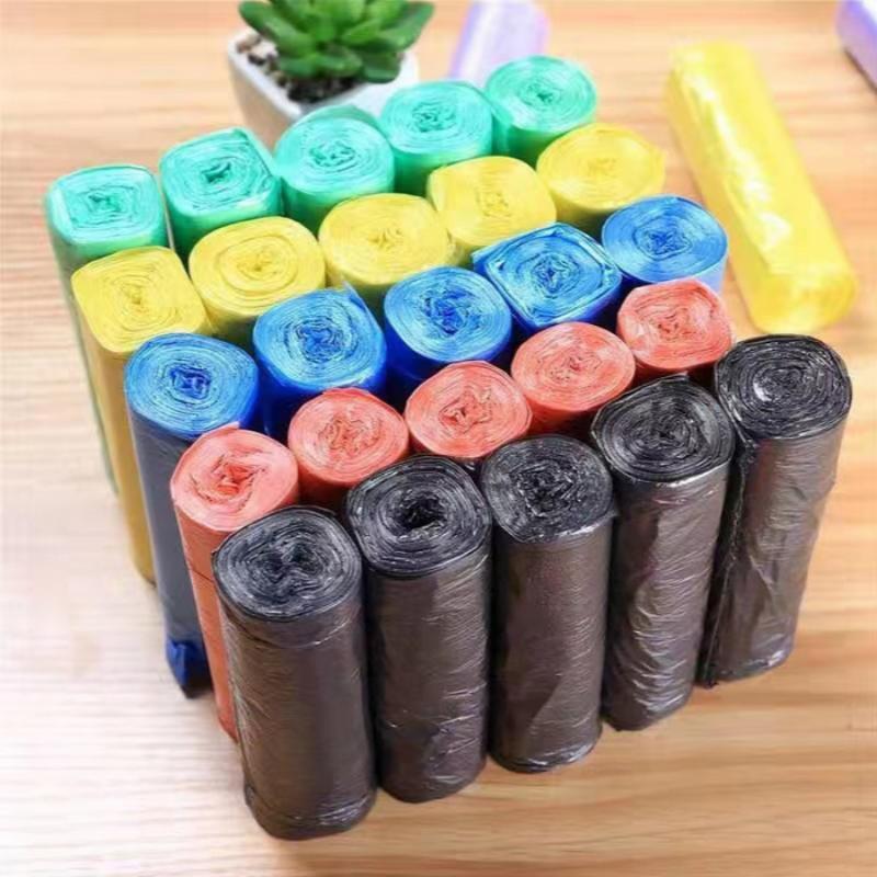 Random Color Plastic Garbage Bag (75pcs), Easy To Use Bin Bag, Garbage Cleaning Storage Container, Cleaning Supplies, Kitchen Bathroom Bedroom Office Accessories