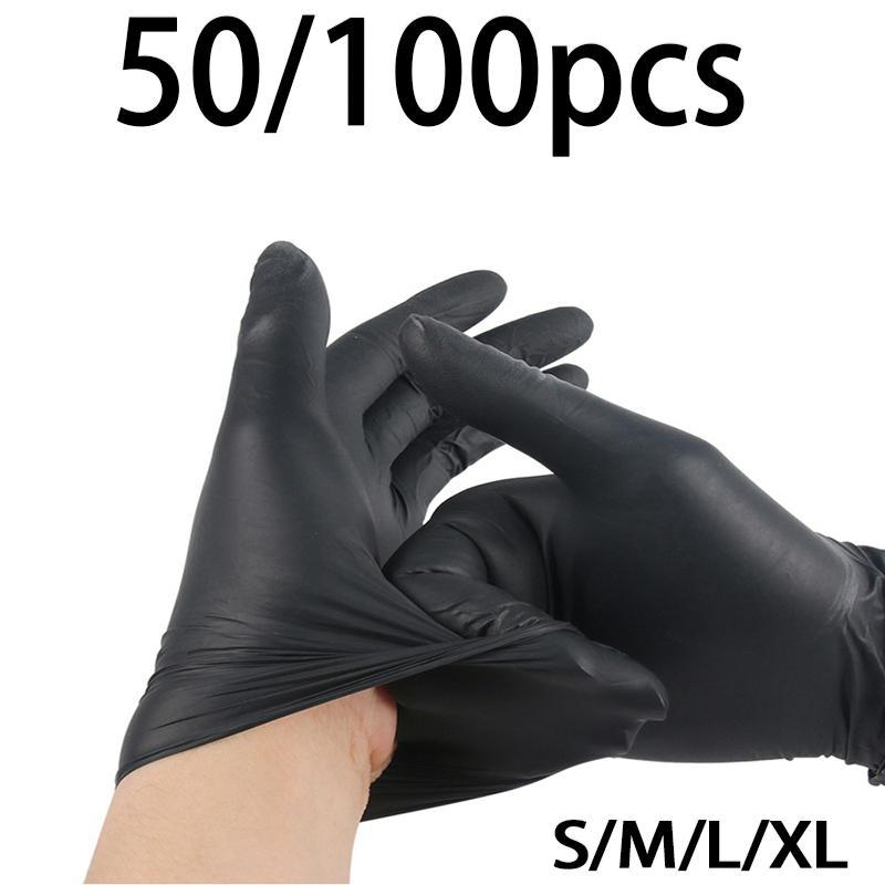 Disposable Gloves, 50 100pcs Nitrile Gloves, Household Cleaning Gloves for Kitchen, Tattoo Cleaning Gloves Disposable, Hair Dyeing, Beauty Salon, Fall Decor, Gift for Girlfriend