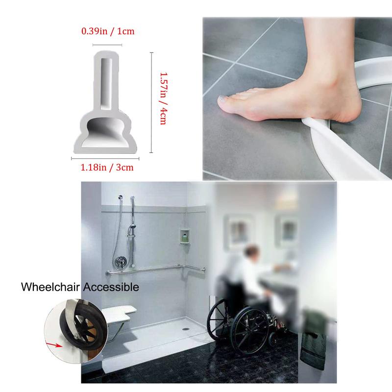 78 Inch Collapsible Shower Threshold Water Dam Barrier,Self Adhesive Silicone Shower Water Bathtub Splash Guard Bathroom Kitchen Water Stopper Blocker for Dry and Wet Separation Seal Strip Edge Trim