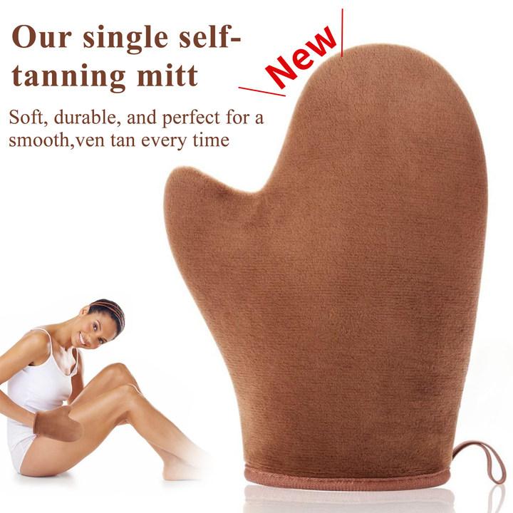 5 Pack Tanning Mitts Self Tanner Mitt Applicator Kit Self Tan Mitt Kit with Tanning Glove, Back Applicator, Mini Tan Mit, Exfoliating Mitt, Brush