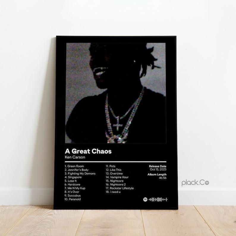 Ken Carson - A Great Chaos - Custom Album Poster - Hip Hop Print - Ken Carson Poster - Custom Album Cover - Custom Music Album - Gift Idea