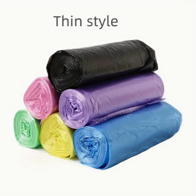 Random Color Plastic Garbage Bag (75pcs), Easy To Use Bin Bag, Garbage Cleaning Storage Container, Cleaning Supplies, Kitchen Bathroom Bedroom Office Accessories