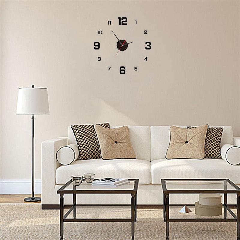 3D Frameless DIY Wall Clock, 1 Count Modern Design Luminous Wall Clock, Wall Decor for Home Living Room Bedroom Office, Batteries Not Included)