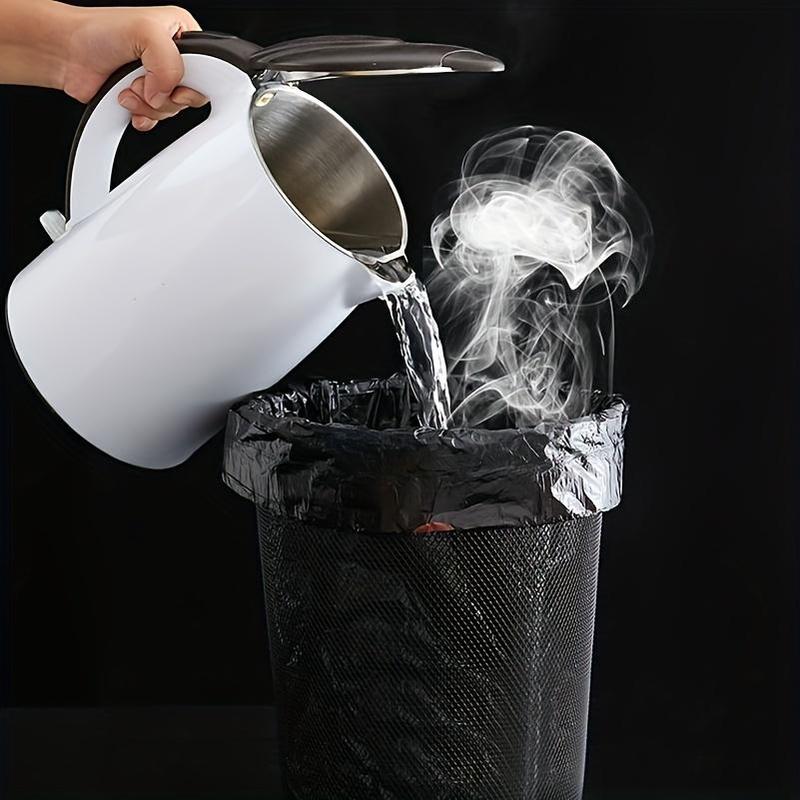 7500ml Bin Bag, 5rolls pack Drawstring Kitchen Garbage Bag, Portable Trash Bag For Home Office Dormitory, Kitchen Accessories