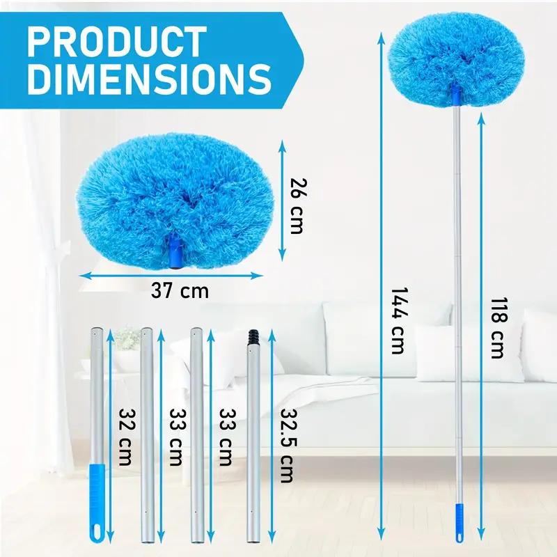 Ceiling Fan Cleaning Duster, Ceiling Fan Cleaner Duster with Extension Pole, Dust Removal BrushHousehold ltems Removable  WashableMicrofiber Ceiling Fan Duster, Household Cleaning Tool for Dust,Pet Hair, Home Care Supplies, Cleaning Products