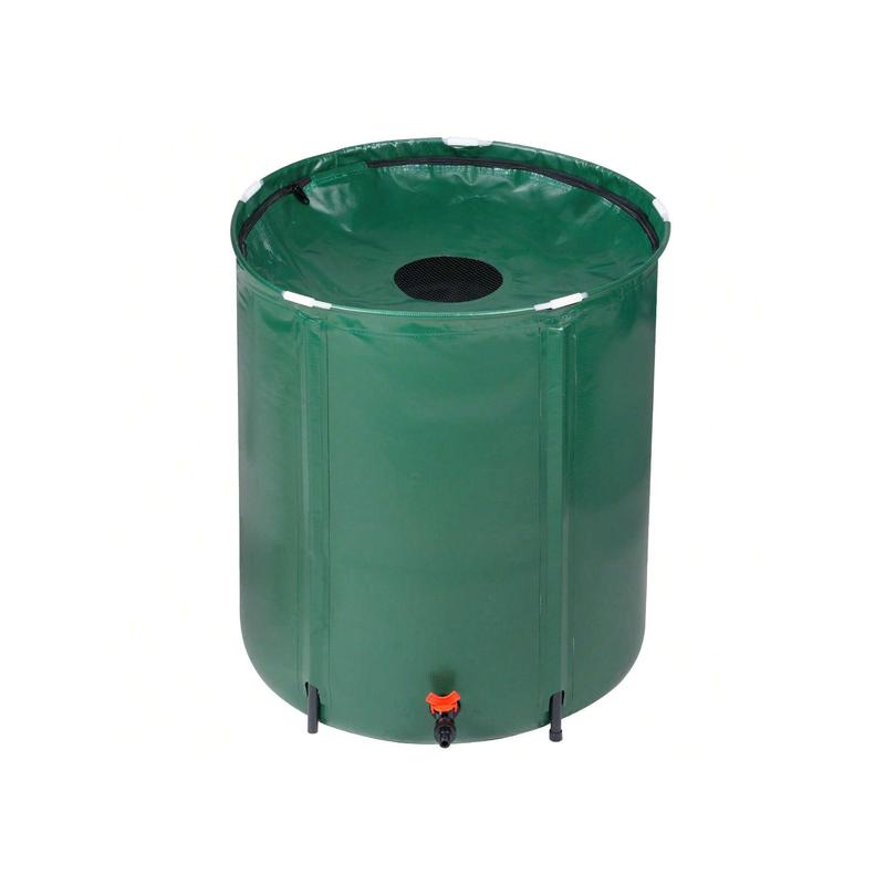 66 Gallon Folding Rain Barrel Water Collector Green