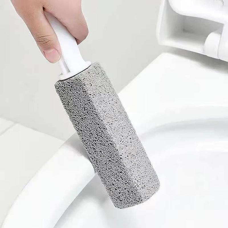 Pumice Toilet Cleaning Brush, 1 Count Plastic Toilet Stain Bathroom Scar Cleaning Brush, Yellow Scale Powerful Pumice Brush