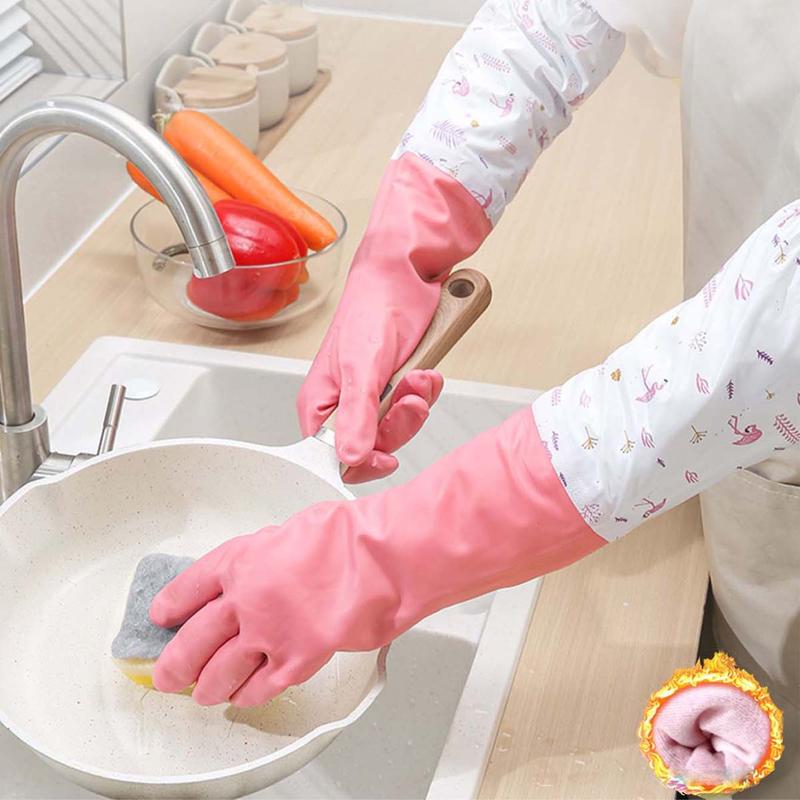 Reusable Cleaning Gloves, 1 Pair Long Dishwashing Cleaning Gloves, High Quality Materials, Non-slip Kitchen Gloves, Gardening Household Gloves