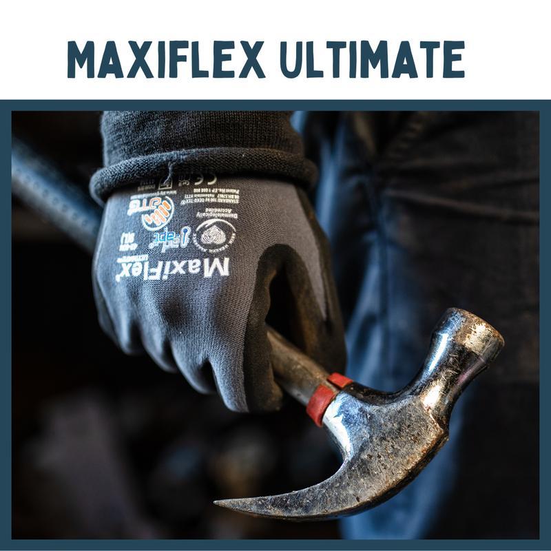 MaxiFlex Pro Grip Gloves 34-874 844 - 12-Pack Nitrile-Coated Work Gloves For Precision Tasks, Heavy-Duty Work, And Industrial Jobs, Ideal For Cleaning And Maintenance In Spain