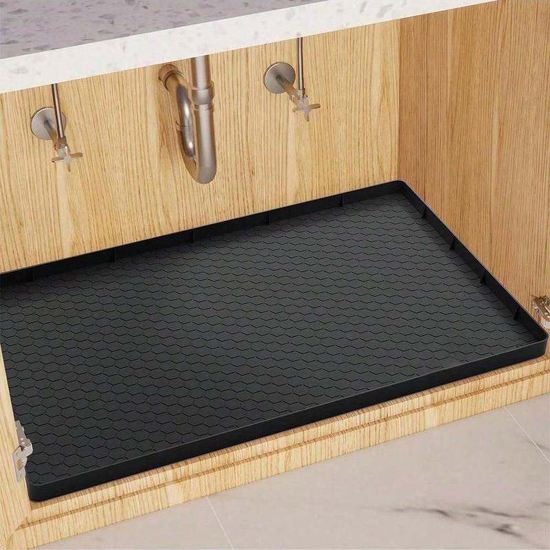 Silicone Sink Bottom Mat, 1 Count Kitchen Sink Waterproof Sink Mat, Cabinet Sink Protector for Home Kitchen Dining Room Bathroom