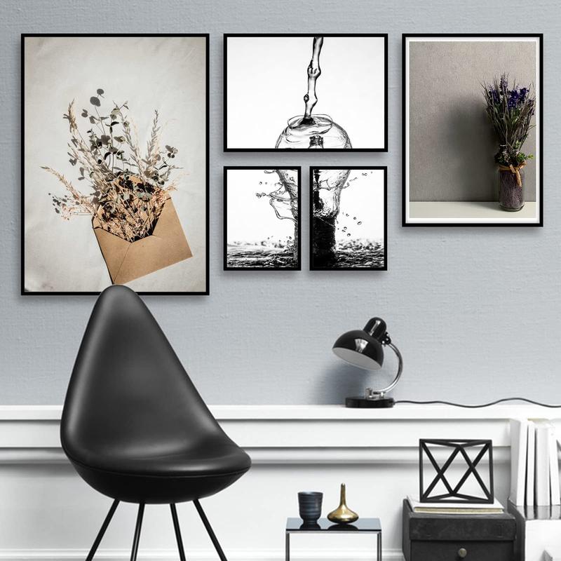 Black 16x24 Poster Frame Set of 3, High Transparent Picture Frames for 16 x 24 Photo Poster Certificate Canvas Collage Wall Gallery Desktop Horizontal Vertical Decor