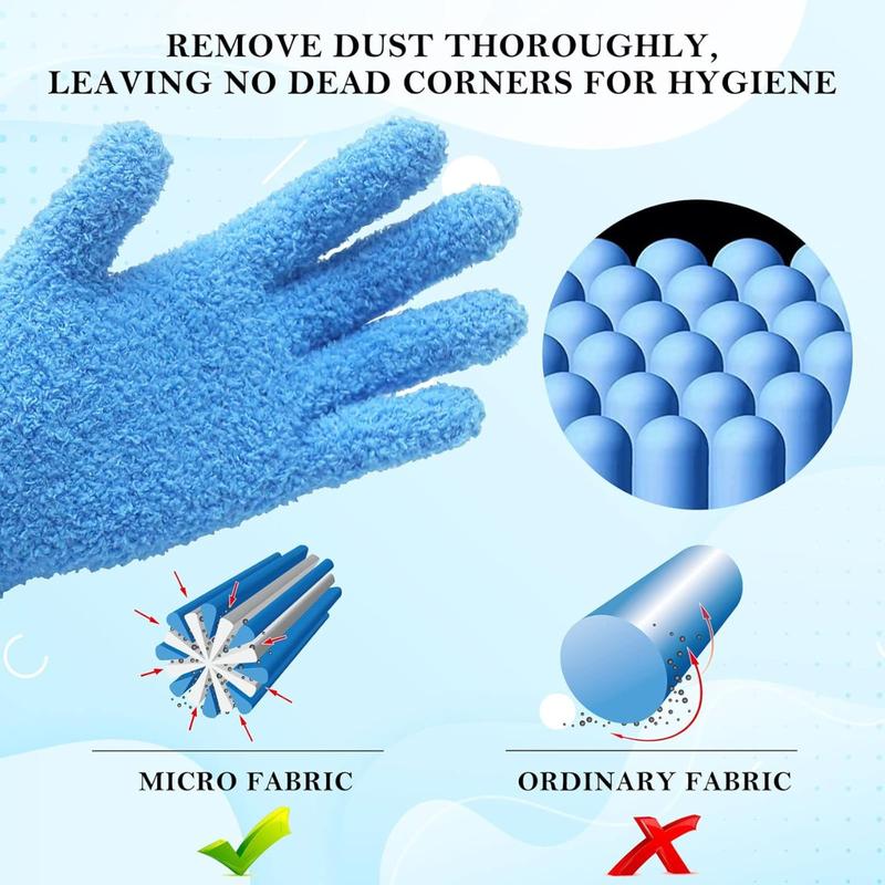 Microfiber Plant Dusting Gloves Reusable Leaf Cleaning Glove for Houseplants,Blinds,Furniture and Small Objects