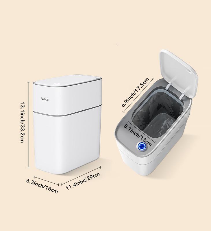 Joybos Smart induction Save space Waterproof Bathroom Trash Can,Garbage Can, Slim Narrow cute Trash Bin for Office,Kitchen,Bedroom,Nordic style