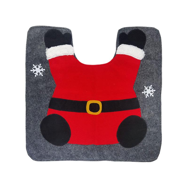 Christmas Gnome Toilet for Seat Cover Cute for Protection Shield Floor Carpet for Festival Holiday Party Decoration Christmas Toilet Seat Cover and Rug Set