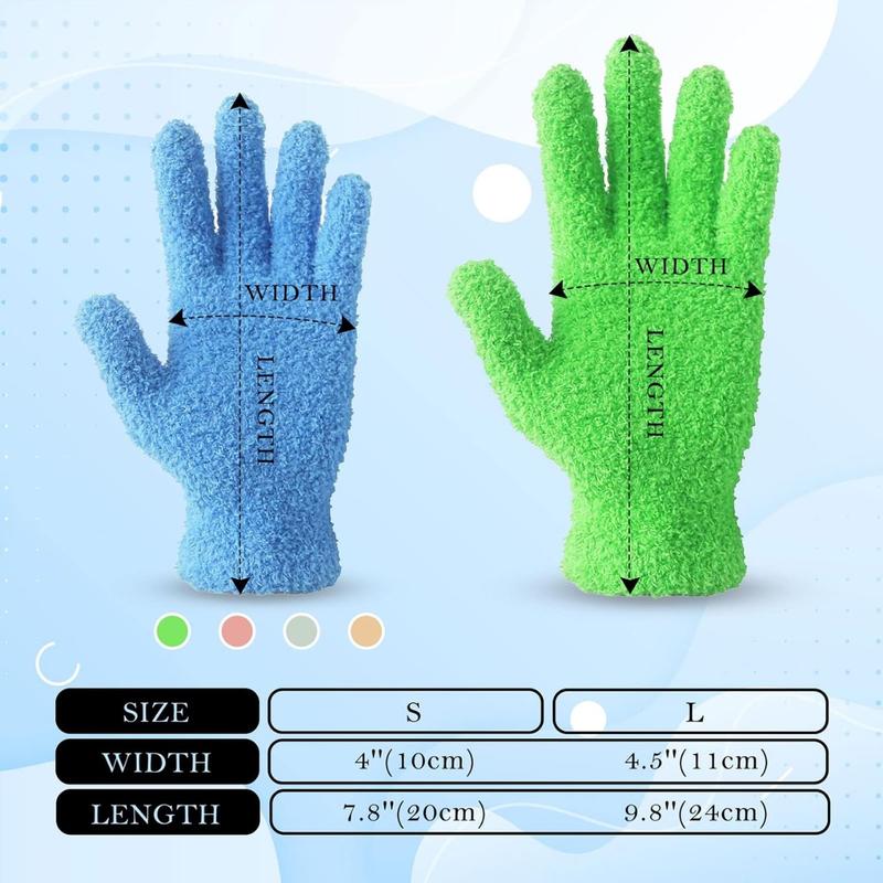 Microfiber Plant Dusting Gloves Reusable Leaf Cleaning Glove for Houseplants,Blinds,Furniture and Small Objects