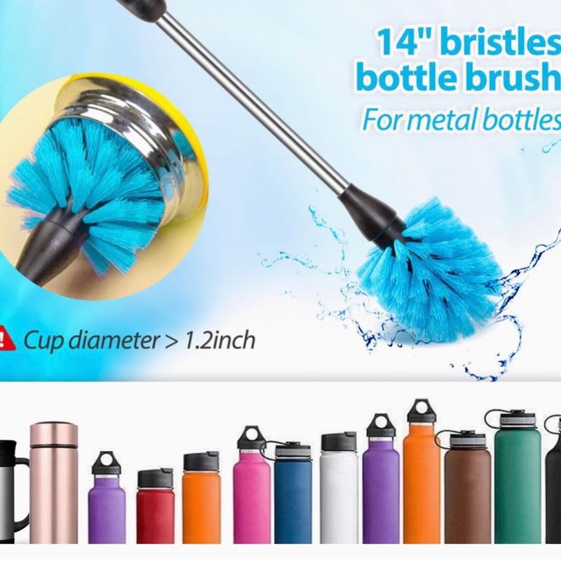 8 Pack Bottle Brush Cleaning Set, Long Handle Bottle Cleaner for Washing Narrow Neck Beer Bottles, Wine Decanter, Narrow Cup, Pipes, Hydro Flask Tumbler, Sinks, Cup Cover