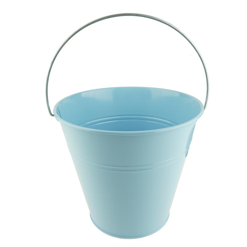 Tin Pail Bucket with Handle Party Favor, 9-Inch, 1-Count