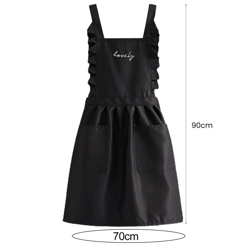 Kitchen Apron Cotton Apron with Adjustable Aprons for Women with Pockets Chef Cooking Apron