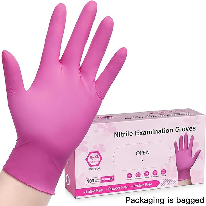 Disposable Nitrite Examination Gloves, 20 50 100pcs Disposable Multi-purpose Gloves, Durable Gloves for Hair Dyeing, Beauty Salon, Kitchen Cooking, Painting, Hand Craft, Home Cleaning, Household Cleaning Supplies 2024