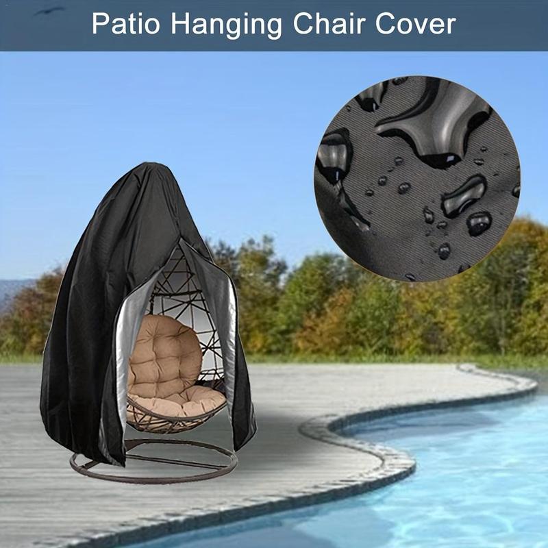 Outdoor Swing Chair Protective Cover, 1 Count Waterproof & Sunproof Hanging Chair Dust Cover, Hanging Basket Cover for Outdoor Yard Garden Patio