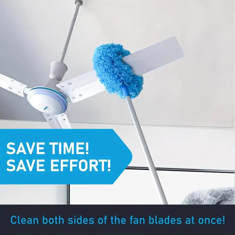 Ceiling Fan Cleaning Duster, Ceiling Fan Cleaner Duster with Extension Pole, Dust Removal BrushHousehold ltems Removable  WashableMicrofiber Ceiling Fan Duster, Household Cleaning Tool for Dust,Pet Hair, Home Care Supplies, Cleaning Products