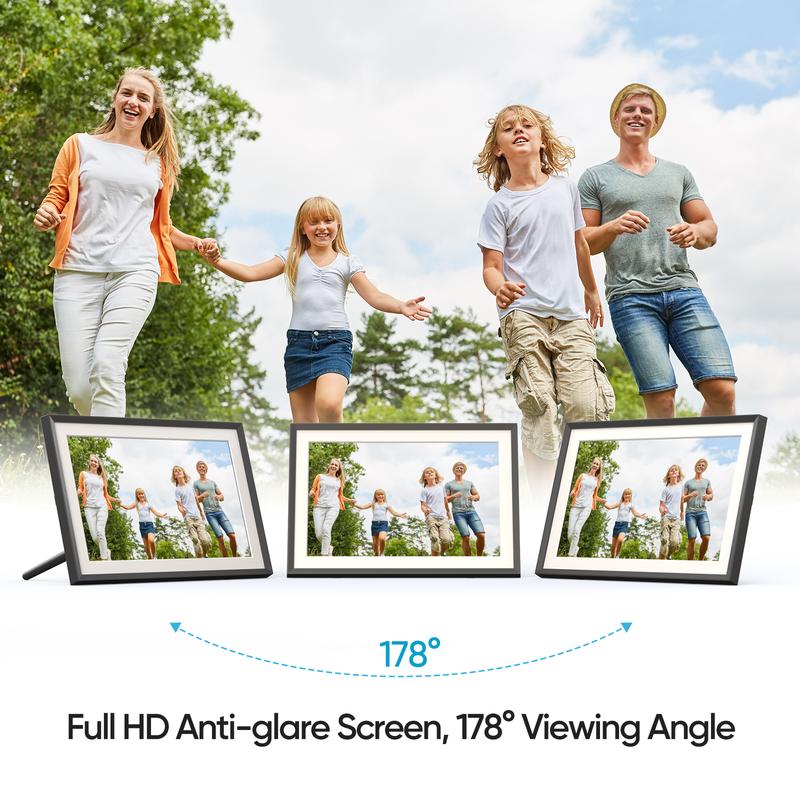 ARZOPA WiFi Digital Photo Frame 10.1 Inch IPS Touchscreen Electronic Photo Frame with 32GB Frameo Digital Picture Frames Share Photos Videos Music Calendar Alarm Auto Rotate Thanksgiving & Christmas Gift Perfect for Family & Friends Home Decor Gift Ideas