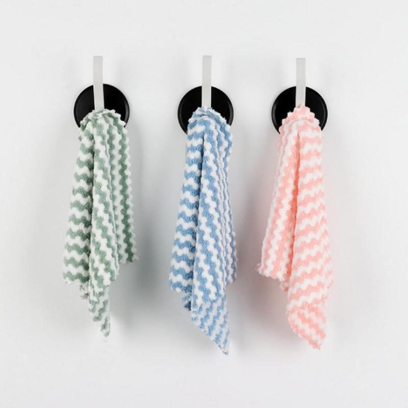 Random Color Dishcloth (5pcs), Water Absorption Dish Cleaning Cloth, Household Cleaning Cloth For Kitchen Bathroom