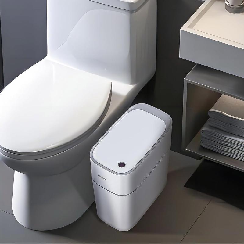 Joybos Smart induction Save space Waterproof Bathroom Trash Can,Garbage Can, Slim Narrow cute Trash Bin for Office,Kitchen,Bedroom,Nordic style