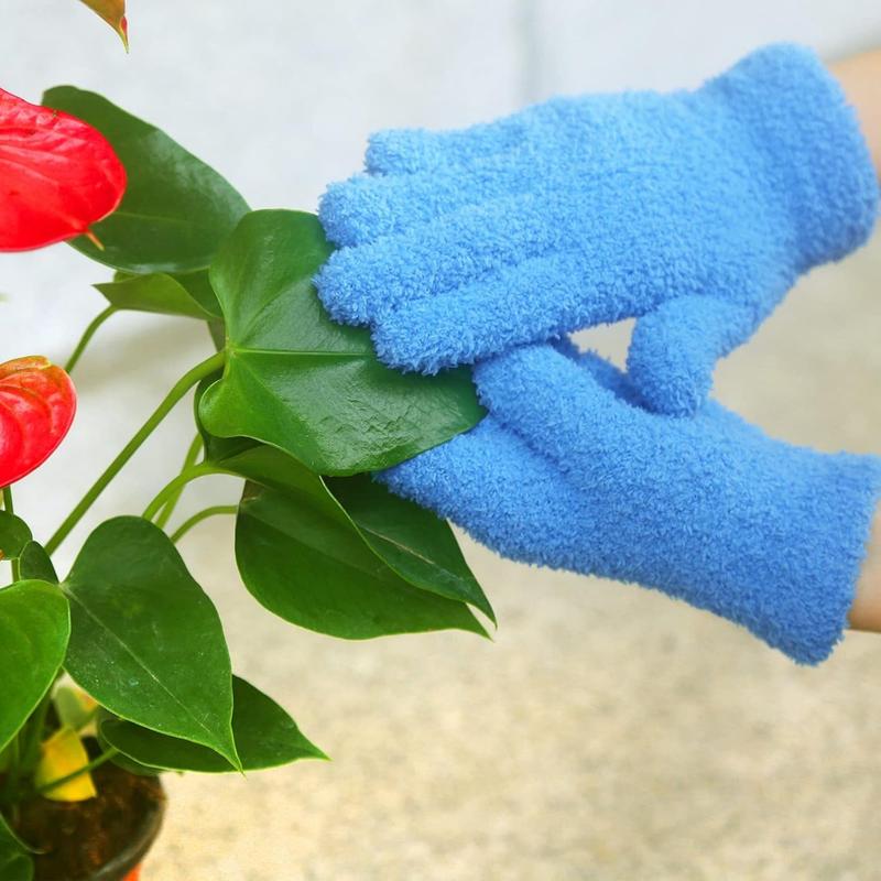 Microfiber Plant Dusting Gloves Reusable Leaf Cleaning Glove for Houseplants,Blinds,Furniture and Small Objects