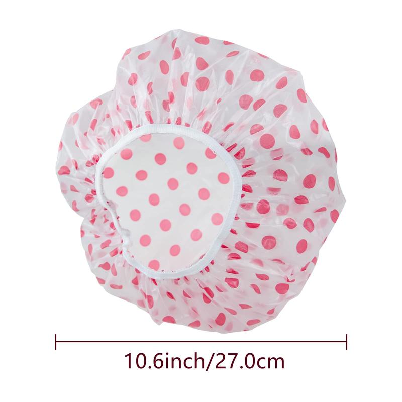 Waterproof Shower Cap, 3 6 9 Counts Reusable Elastic Bathing Cap, Beauty Salon Spa Hair Cap, Heatless Styling Tools for Women & Girls