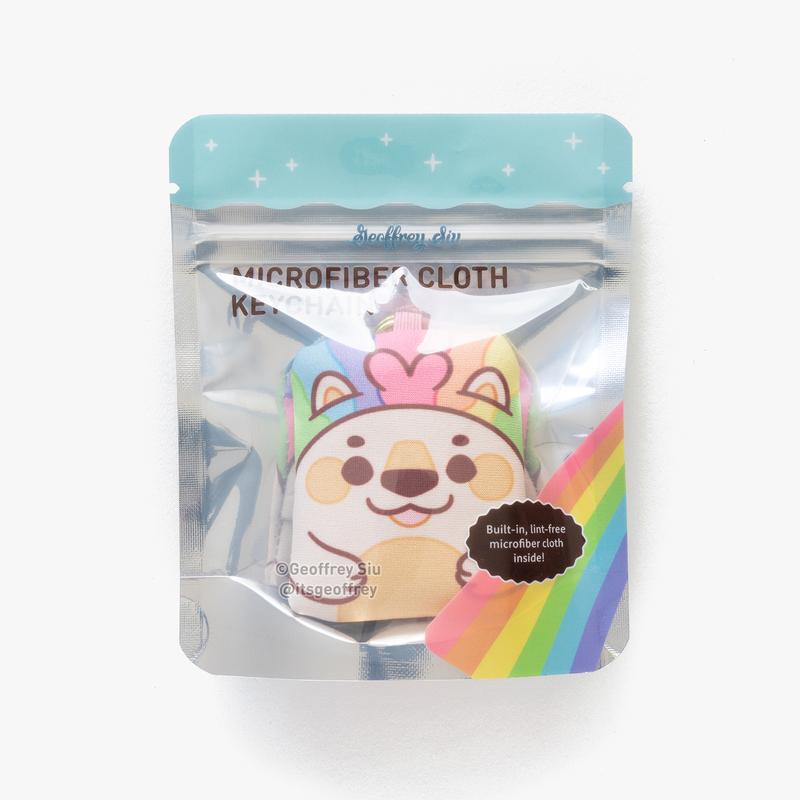 Rainbow Lion Microfiber Cloth Keychain Glass  Screen Cleaner